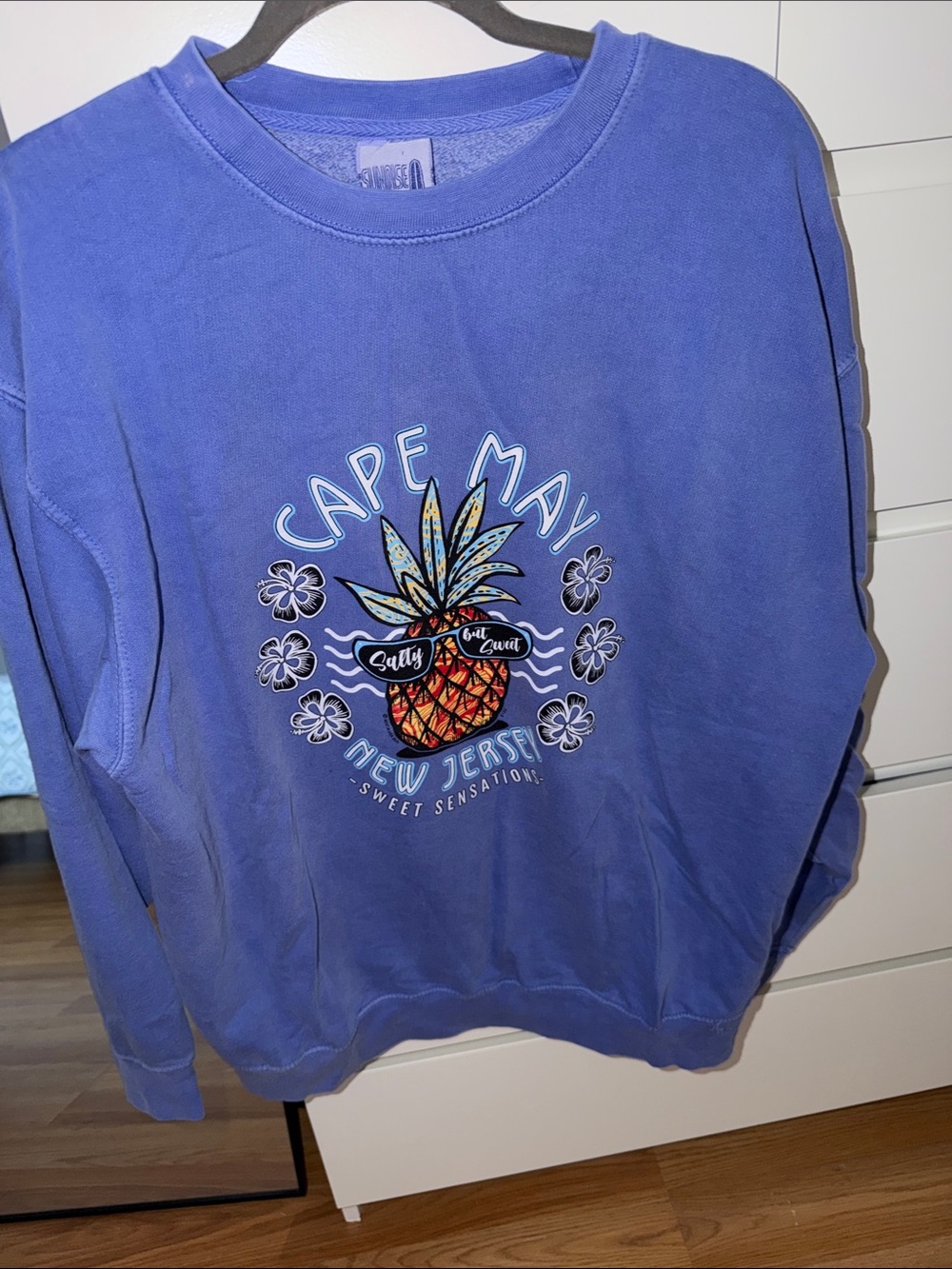 Cape May Pineapple Graphic Crewneck Sweatshirt - Blue